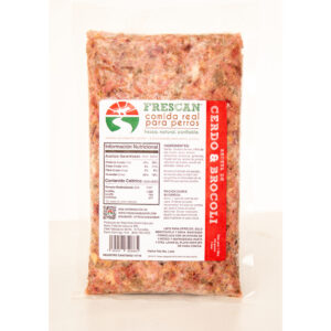 Frescan Cerdo y Brocoli- Alimento natural para perros- 1 libra.